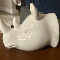 Ceramic Horse & Rhinoceros Heads