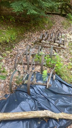 Antique Harrow rakes lawn ornaments