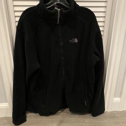 North Face Jacket Fleece Black Full Zip