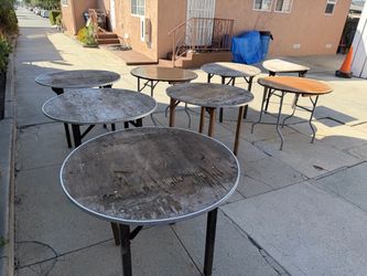 Lot of Round Folding Banquet Tables  3 feet wide    15.00  each    5 tables left