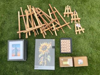 NEW Photo Frames & Wooden Display Easels Bulk Lot – Event & Home Decor