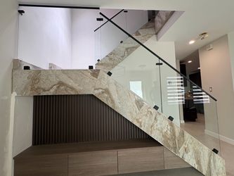 Tempered Glass Stairs Handrail Modern systems