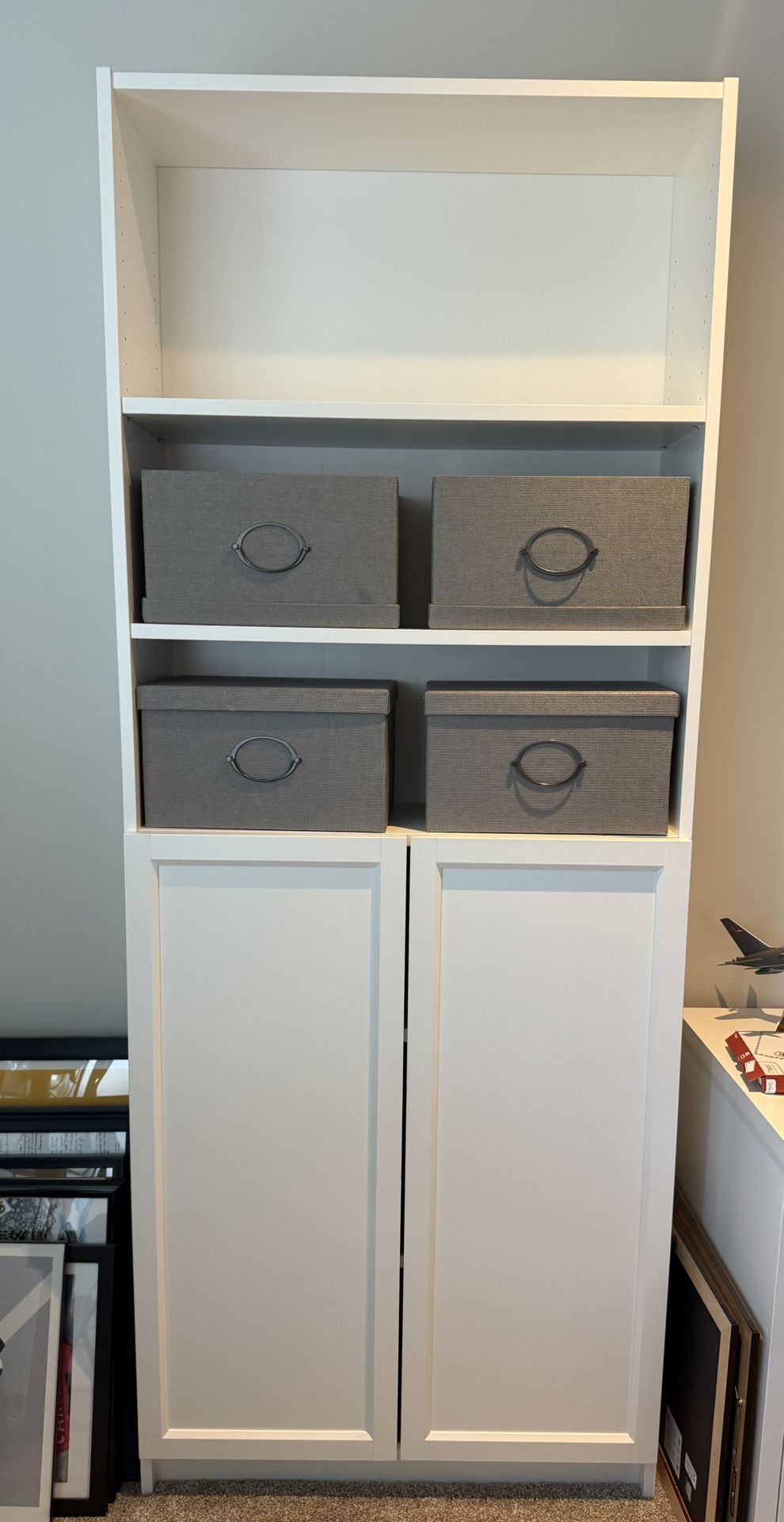 Tall White Bookcase