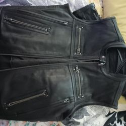 Leather Vest Size M