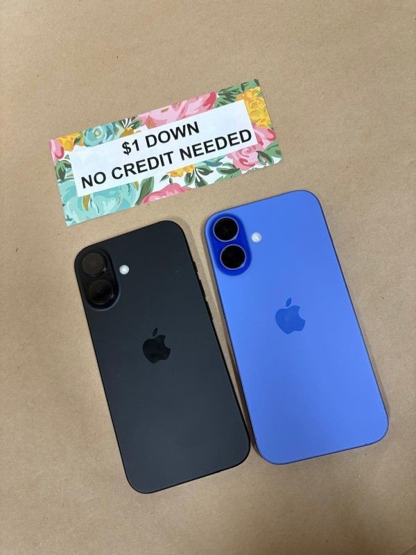 Apple IPhone 16 Plus 5G - Only $1 Today Pay The Rest Later!
