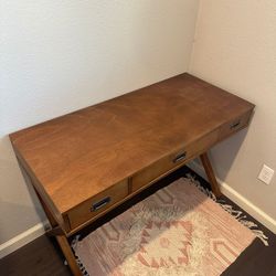 Wooden Writing Desk With 3 Drawers 