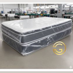 NEW Mattress Queen Size Pillowtop With Box Spring // Offer  🚚