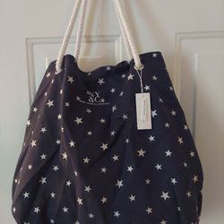 New/tags NY&Co. Tote Bag Navy Blue, Stars 