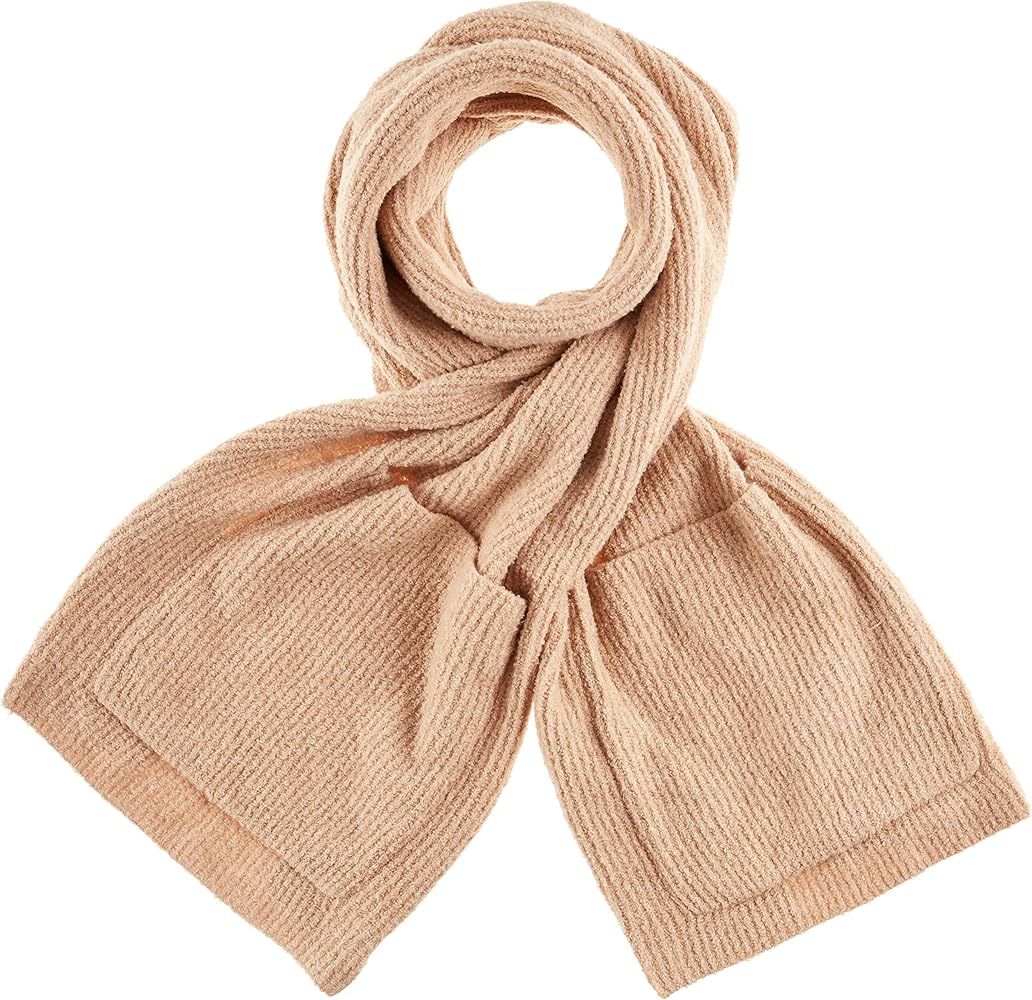 NEW Barefoot Dreams® EcoChic® Scarf with Pockets, Soft Camel, One Size
