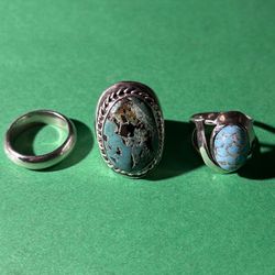 Sterling Silver Rings. (3)