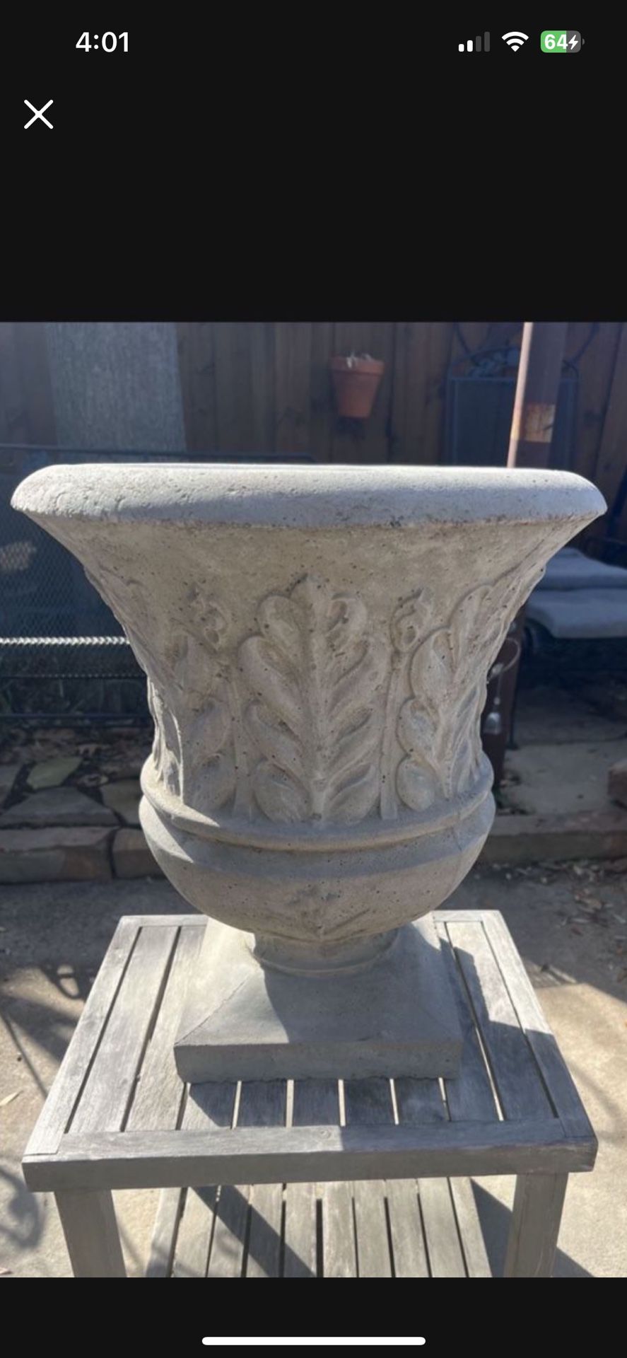 Concrete Flower Pot (Very Heavy)