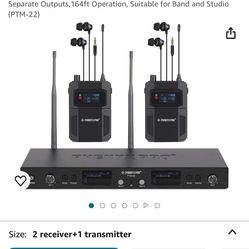 Phenyx Pro UHF Mono Dual Wireless in-Ear Monitor System