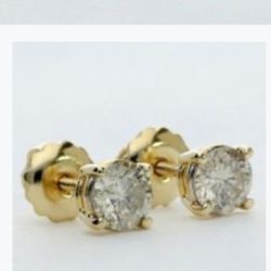 Diamond 14k Earrings 