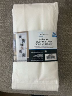 Closet door shoe organizer