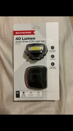 Schwinn 40 Lumen Quick Wrap COB Bike Light Set