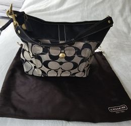 Coach Signature Canvas Hobo Bag