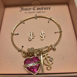 Juicy Couture Bracelet And Earring Set