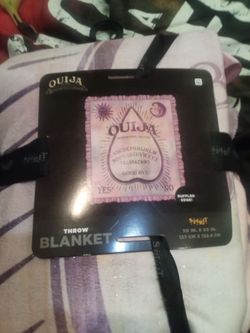 Ouija Board Throw Blanket with Ruffled Edge