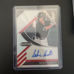 Corbin Caroll Panini Prizm Rookie Autograph