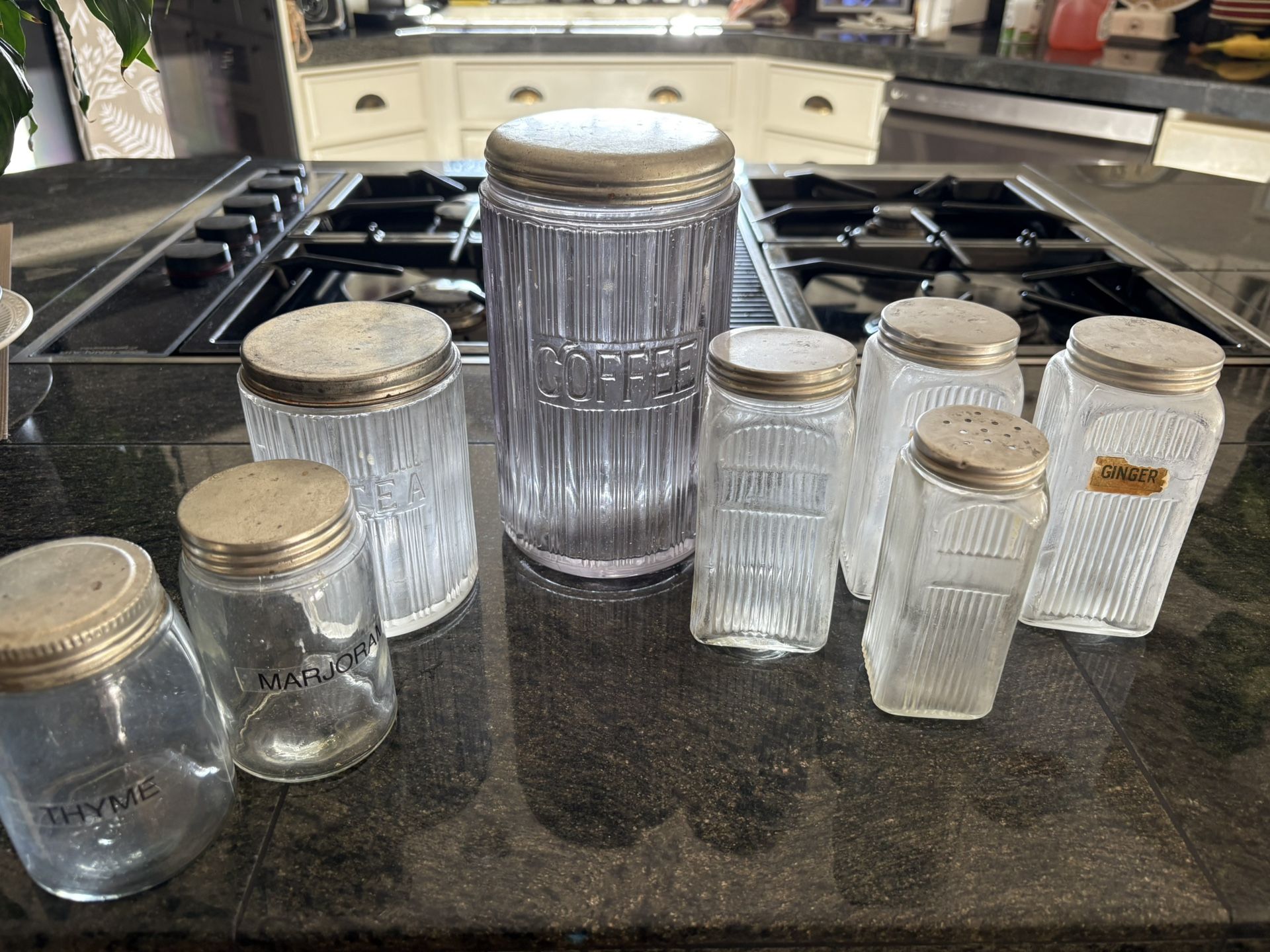 Antique Glass Canisters