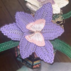 Antique, Handmade, Flowers With Greenery