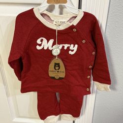 Rabbit Bear Organic Baby Holiday Suit Size 18 Month 