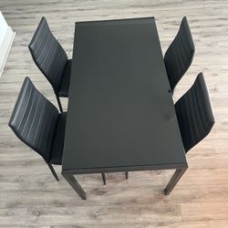 Black Glass Dining Table Only