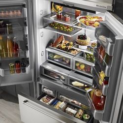 New In Box Kitchen Aid Panel Ready 42” Refrigerator Built In