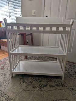 White Wood Baby Changing Table