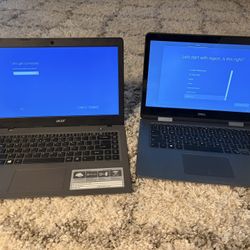 Dell And Acer Laptops Plus Charger Package