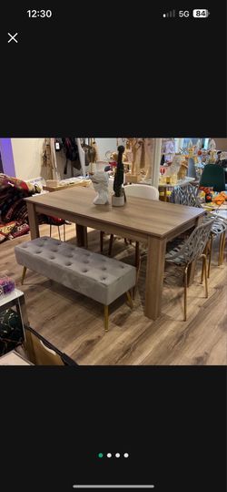 Wood Dining Table 63”