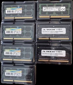 Lot Of (7) Assorted DDR3/PC3 RAM - 8GB PER MODULE