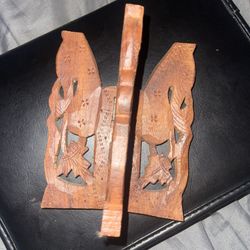 Vintage Wooden Hand Made/ Hand Carved Foldable Candle Holder 
