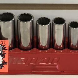 Snap On 211SFY 11pc 3/8” Drive 12pt SAE Deep Flank Drive Socket Set 1/4” - 7/8” New 