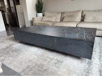 Marble Plinth Rectangular Coffee Table