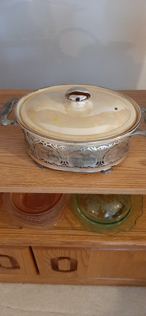 Vintage Royal Rochester Studios chafing/casserole serving set.