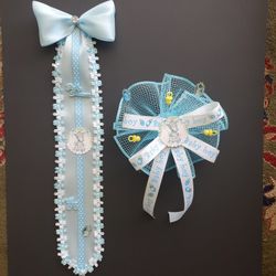 Baby Shower Corsage and Father tie