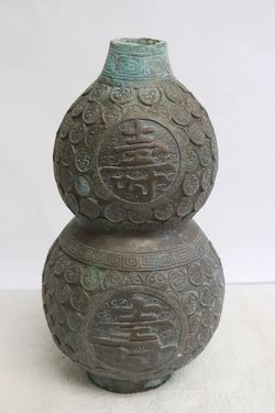 Chinese Bronze Gourd Shape Vase