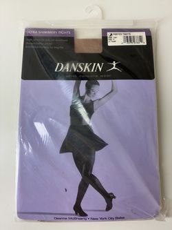 Danskin Ultra Shimmery Footed Tights Size C