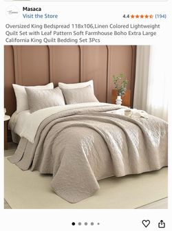 Masaca Oversized King Quilt Bedding Set 3-Piece