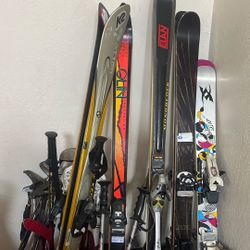 Bundle of Skis + Poles – Multiple Brands