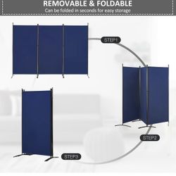 Navy Blue Room Divider
