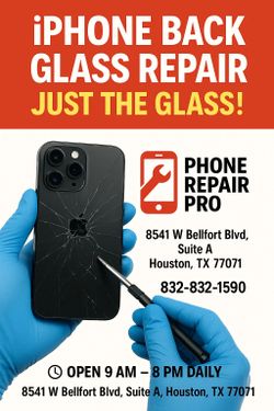  Cracked iPhone Back? We Replace JUST the Glass – $59.99+