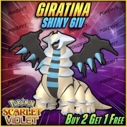 Pokemon Scarlet and Violet Shiny Giratina 6IV-EV Trained