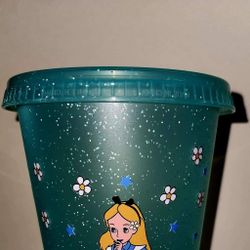 Alice Wonderland Tumbler W/ straw