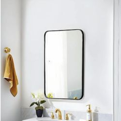 16x24 Rectangle Mirror Full Length Wall Mounted Hanging or Against Wall Metal Frame Dressing Make-up Mirrors for Entryway Bedroom Bathroom Living Room