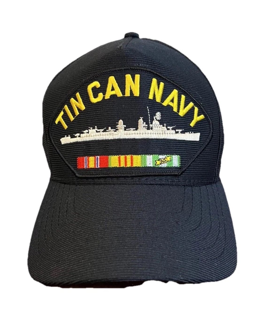 Tin Can Navy Hat Cap Snapback Sailors US Destroyer Veterans Eagle Crest USA Made