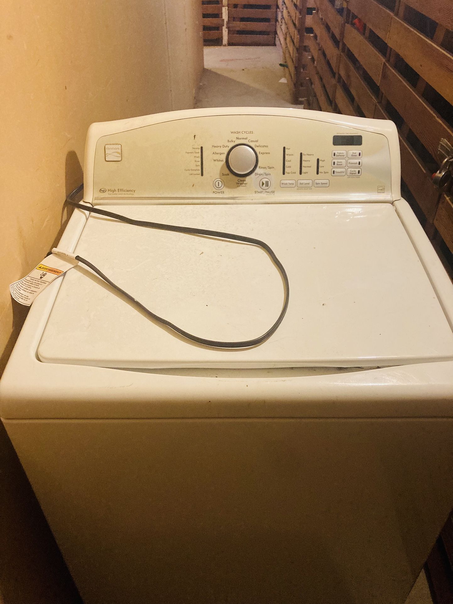 Kenmore washer High Efficiency Regular Outlet