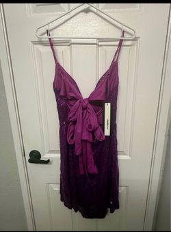 Purple sequin dress