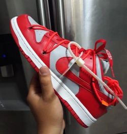 Nike dunk low off white unlv red size 10 NEW